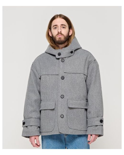 cargobros CB semi-over hooded short coat