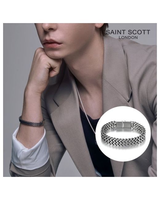 stscott STJ-SB2027 Bowen two-line steel bracelet
