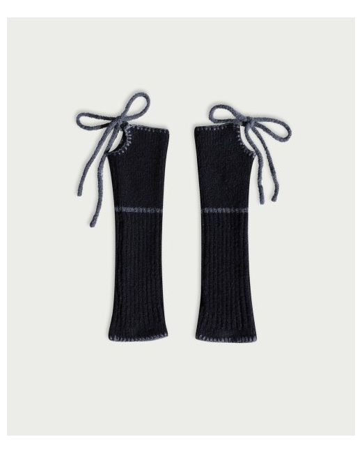 yuse Stitch Point Knit Hand Warmer Navy