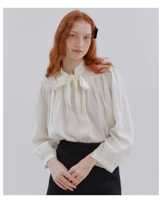 anoetic Day Ribbon Shirring Blouse2Color