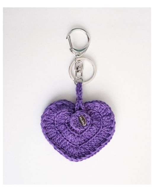 merrymotive Crochet heart pouch keyring