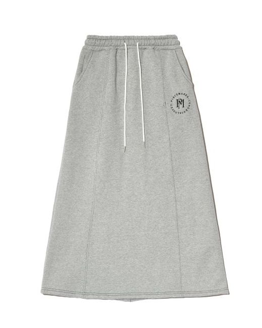 piecemaker Stitch Sweat Maxi Skirt Grey