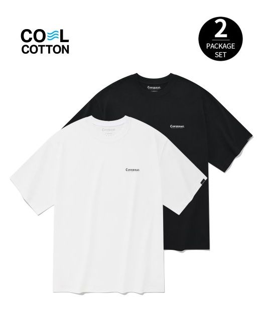 covernat Cool Cotton 2-PACK T-Shirt Black