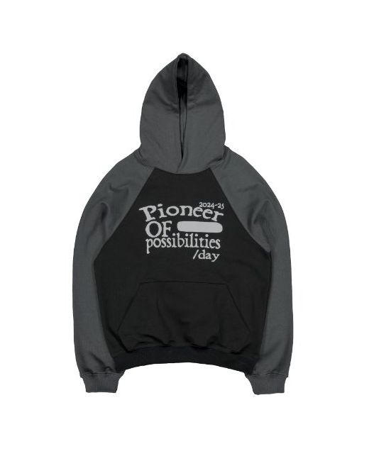 thecoldestmoment TCM pioneer raglan hoodie black/charcoal