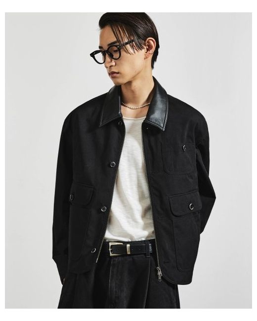 lmood Clever Leather Combined Blouson Jacket