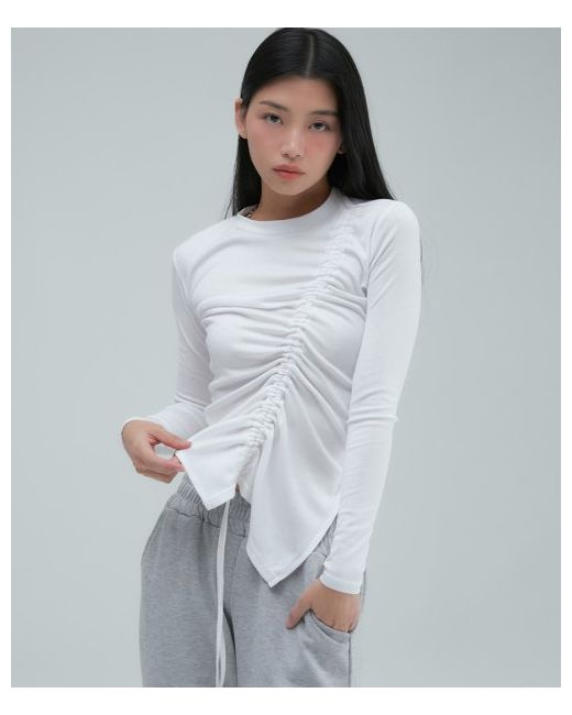 acover Front top string long sleeve t-shirt