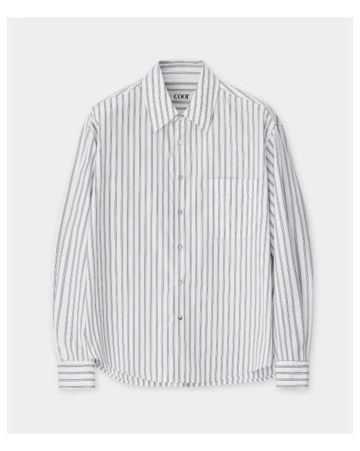 coor Multi-pinstripe oversized shirt white