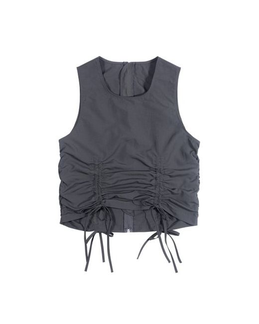 anothera Shirring vest top Charcoal