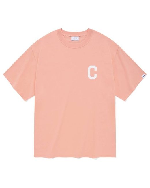 covernat C logo t-shirt peach