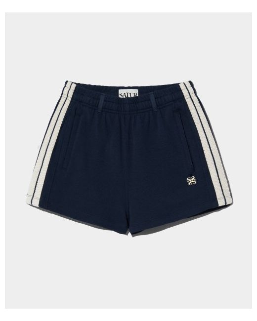 satur Lawton All Day Track Shorts Classic Navy