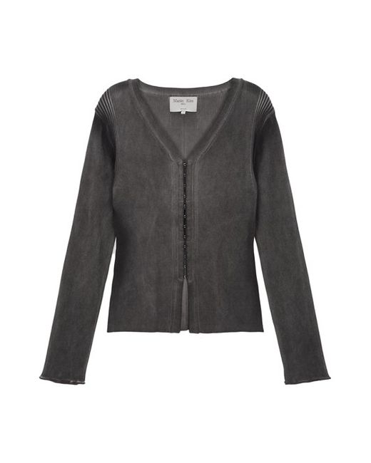matinkim Vintage Dying Hook Cardigan Charcoal
