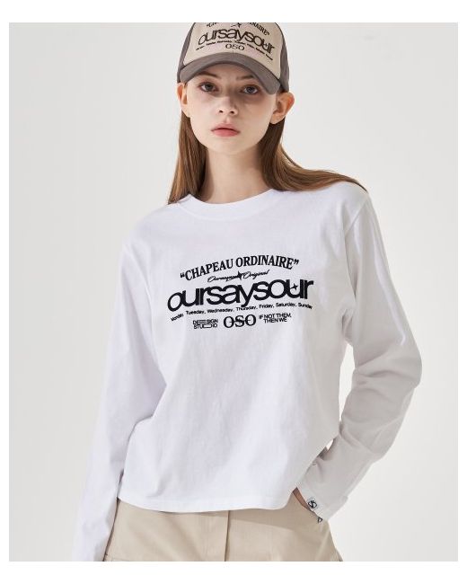 oursaysour Lettering logo long sleeve t-shirt