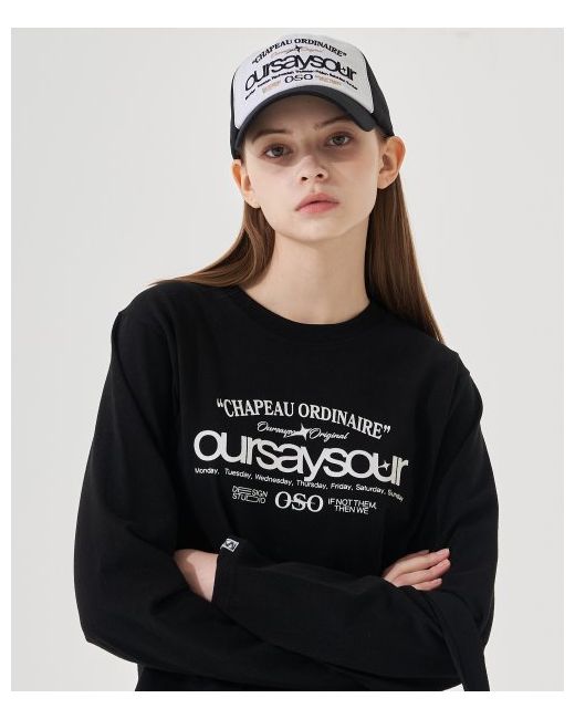 oursaysour Lettering logo long sleeve t-shirt