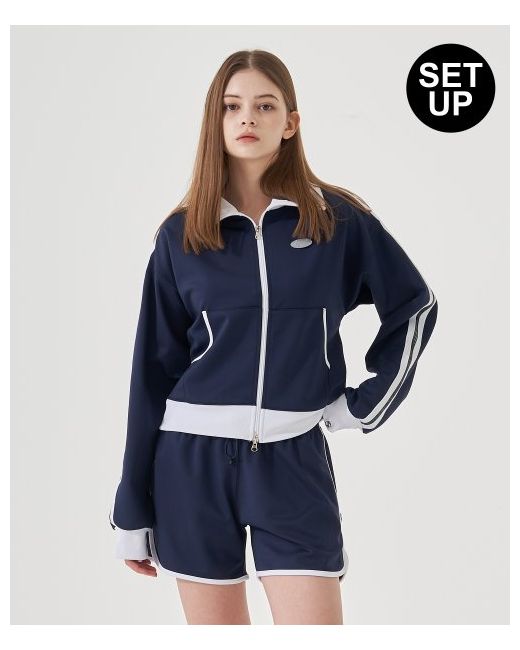 oursaysour matching line track jacket navy set