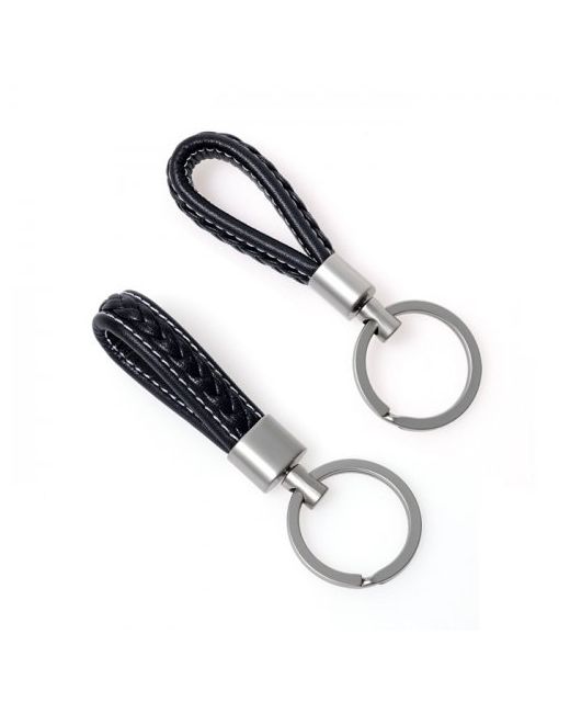 jbansclassic Stitch double Italian leather key ring C1701-AC354BK