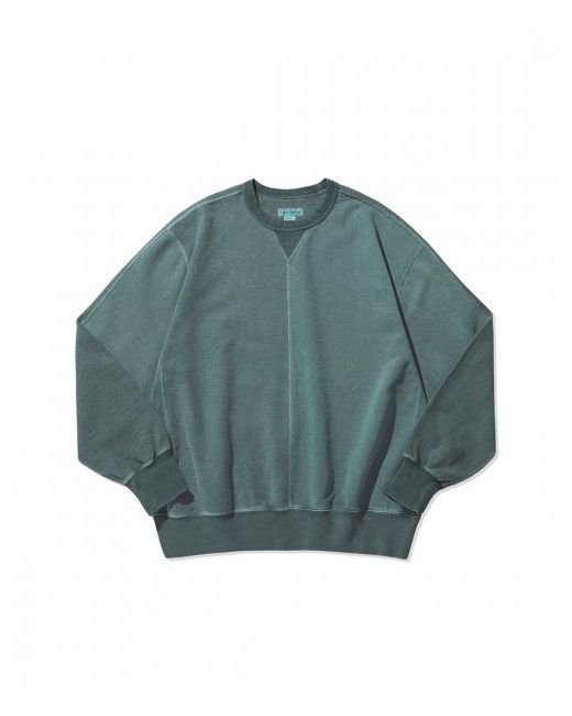 namerclothing Pigment Half Reverse Sweatshirts Deep Ver Melange Mint