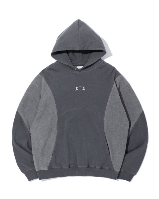 critic Incision Pigment Hoodie Charcoal