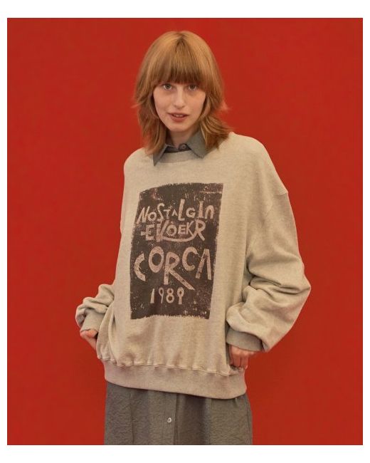 corca Vintage Graphic Sweatshirt Melange
