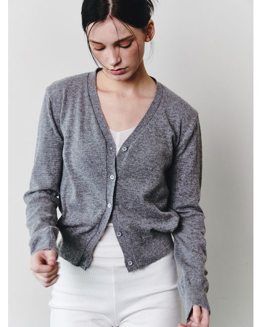 asura As Basic Wool Cardigan Grey