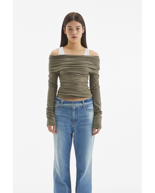 morethanparadise Off-Shoulder Layer Top