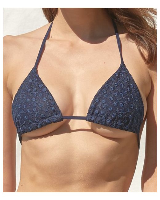 leauet Camilla Navy Lace Triangle Bikini Top