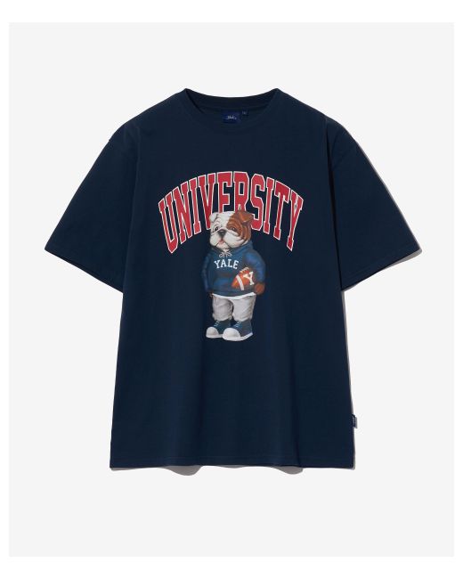 Yale 24Ss University Dan T-Shirt Navy