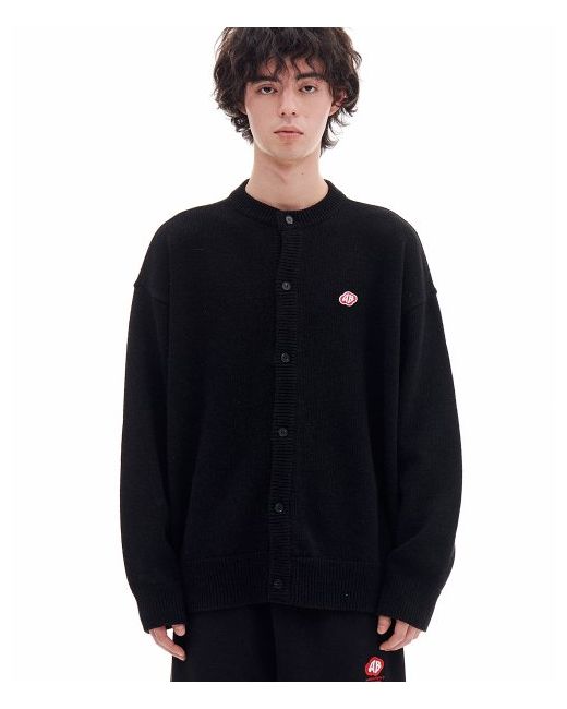 archivebold Moss Patched Cardigan Black