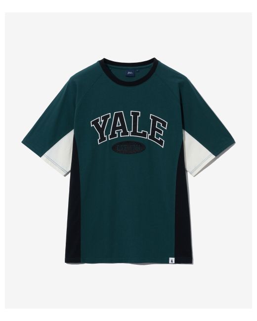 Yale Multi 2 Tone Arch T-Shirt Blue Green