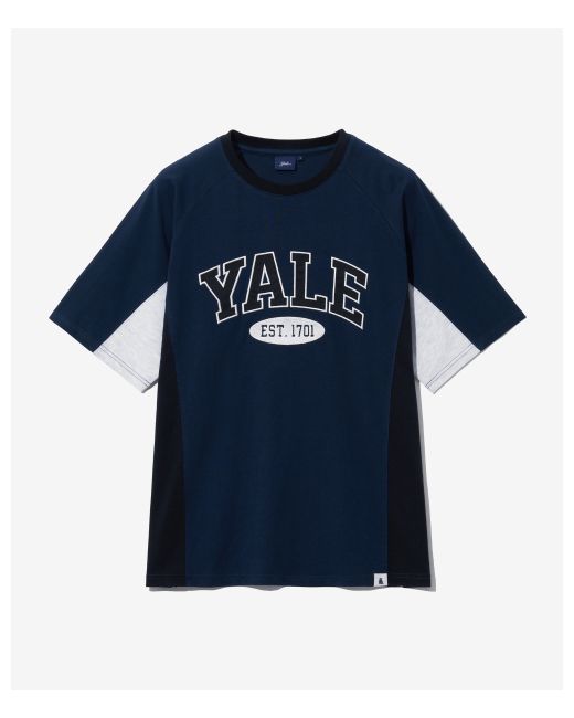 Yale Multi 2 Tone Arch T-Shirt Navy
