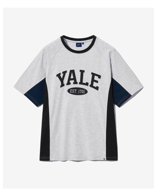 Yale Multi 2 Tone Arch T-Shirt Light Gray
