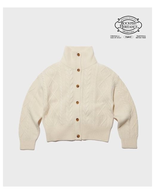 Rockfish WOOL CABLE KNIT CARDIGAN 3color