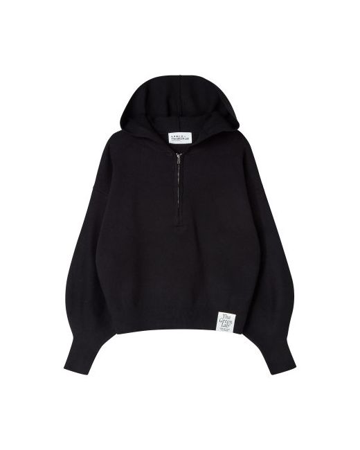 thegreenlab Half zip-up hooded pullover