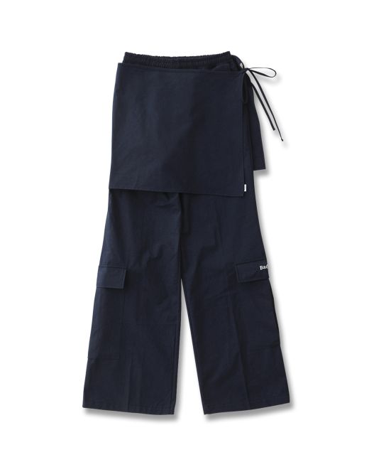 badblue Cotton Cargo Skirt Pants Navy