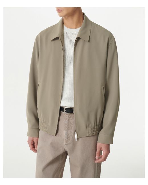 musinsastandard Linen-like minimalist blouson jacket grayish