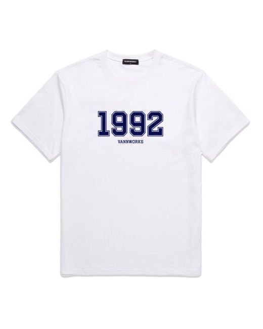 vannworks 1992 Overfit Short Sleeve T-Shirt VS0099 White/Navy