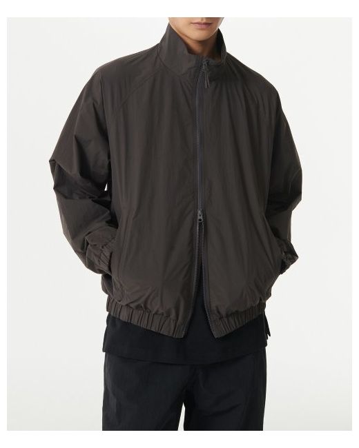 musinsastandard Oversized high neck windbreaker jacket gunmetal