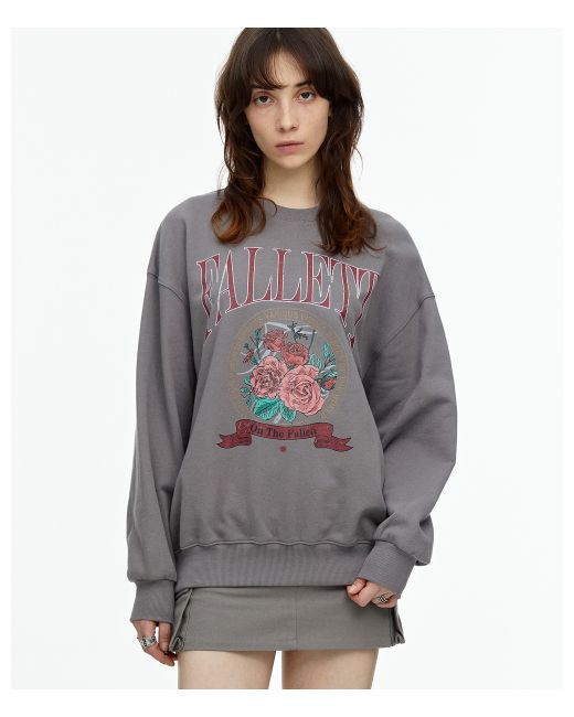 fallett Rose Emblem Sweatshirt Charcoal