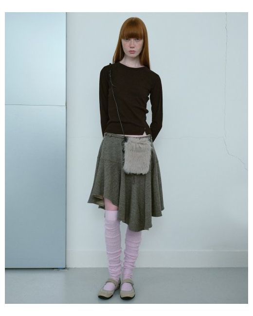typeservice Asymmetry Knitted Skirt