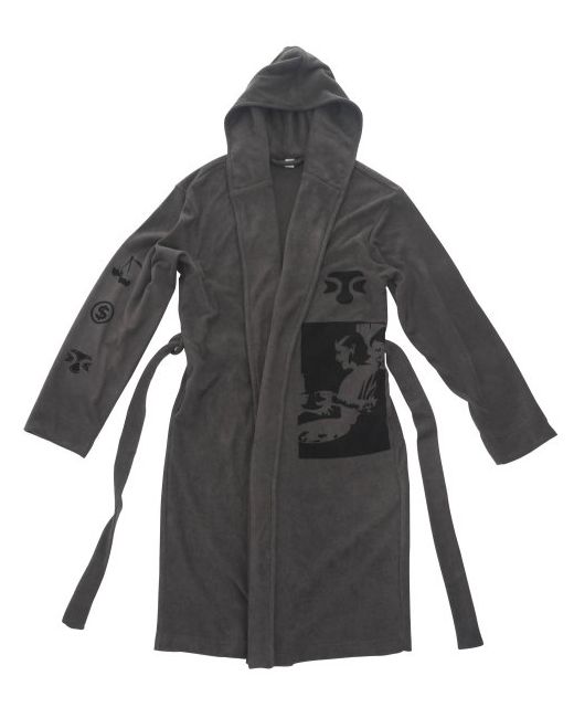 toomuchtax Riversible Toweling Robe Charcoal
