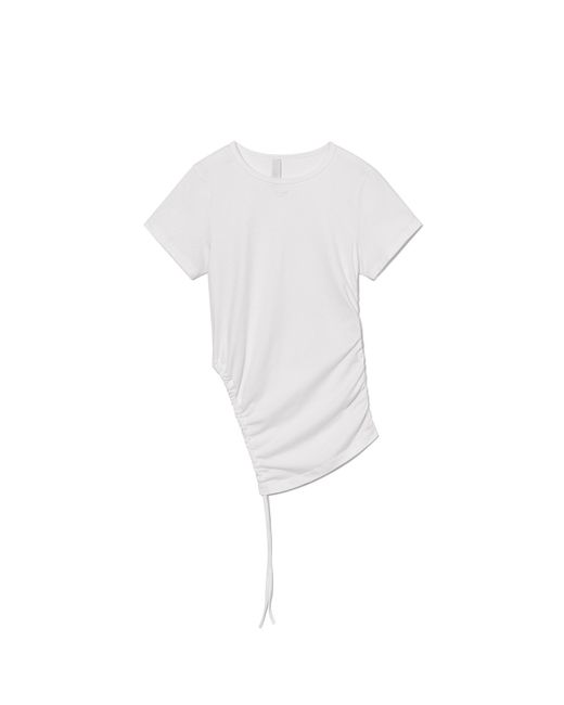 Kijun Cut-Out Shirring T-Shirt Off-