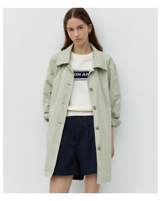 depound Classic Half Trench Coat Green