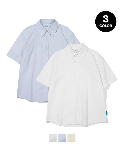 codegraphy City-Boy Oxford Short-Sleeved Shirt3COLOR
