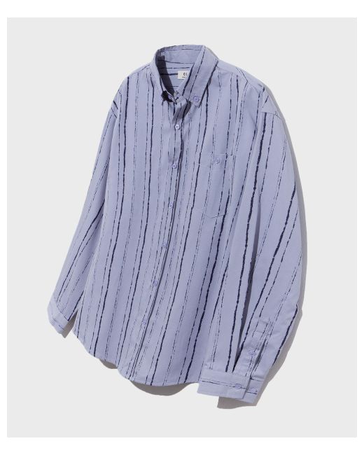 goodlifeworks Oversized one-pocket striped pattern shirt