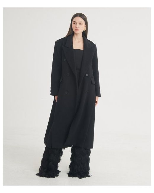 freiheit Tailored Double-Breasted Slit Coat
