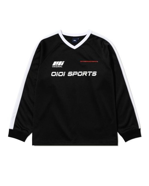 5252byoioi Sports Track Long Sleeve T-ShirtBlack