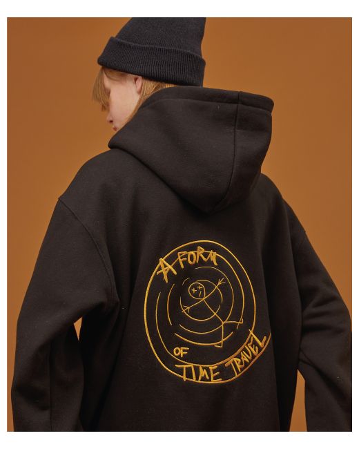 compagno Fleece Lined Time Travel Embroidered Hoodie