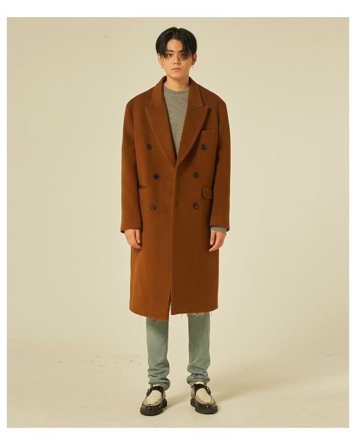 buttonseoul 100 Wool Peaked Double Coat