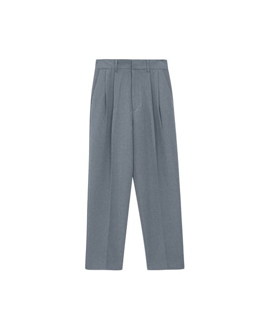 buttonseoul Two Pleated Wide Banded Waist Pants