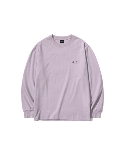 5252byoioi Basic Logo Long Sleeve T-Shirts Ash Lavender