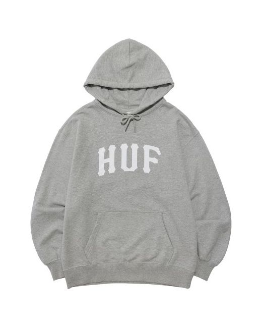 Huf Arch Logo Hoodie Grey